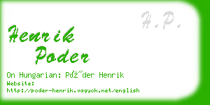 henrik poder business card